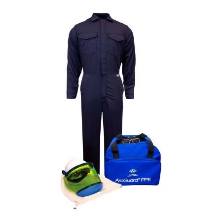 National Safety Apparel ArcGuard KIT2CV11NGXL 12 cal/cm2 UltraSoft Arc Flash Kit with FR Coverall, XL, No Gloves KIT2CV11NGXL